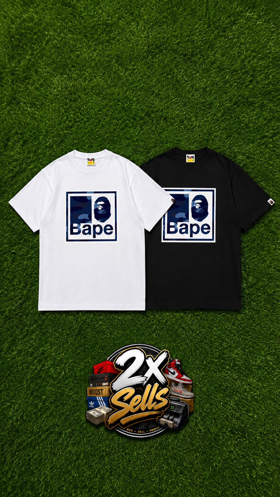 Blue Box Ape Head Tee