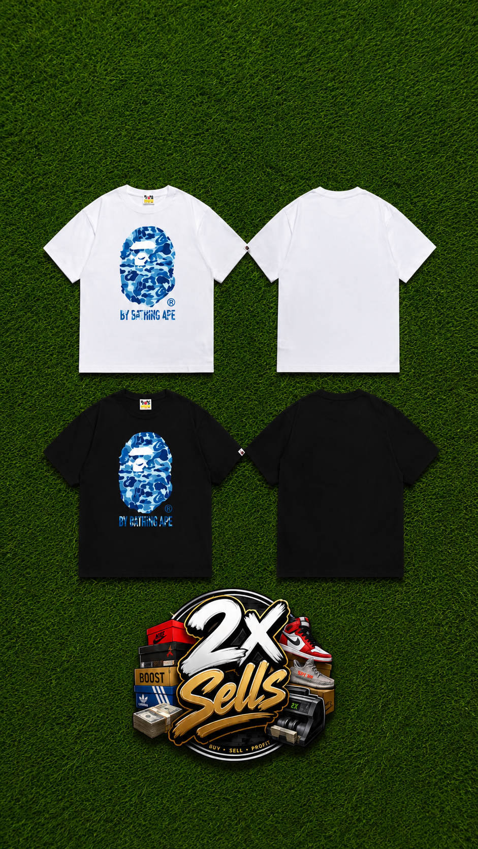 Blue Camo Ape Head